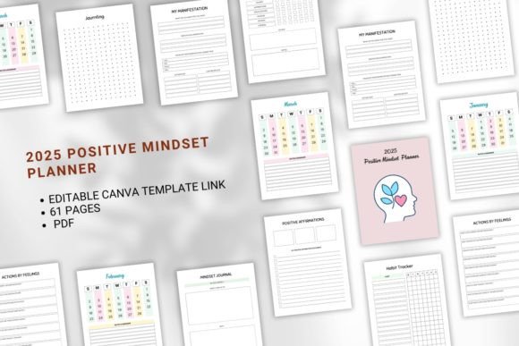 2025 Positive Mindset Planner: Transform Your Daily Life with Purpose and Positivity