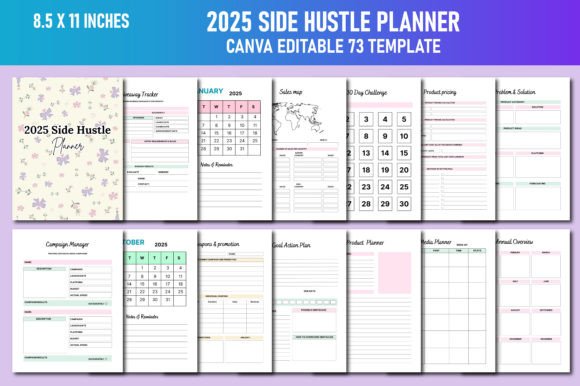2025 Side Hustle Planner: A Comprehensive Tool for Organizing Your Income Streams