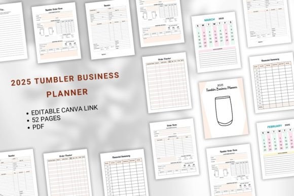 2025 Tumbler Business Planner: Your All-in-One Tool for Organizing and Growing Your Tumbler Business