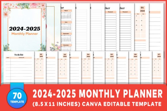 Editable 2024-2025 Monthly Planner