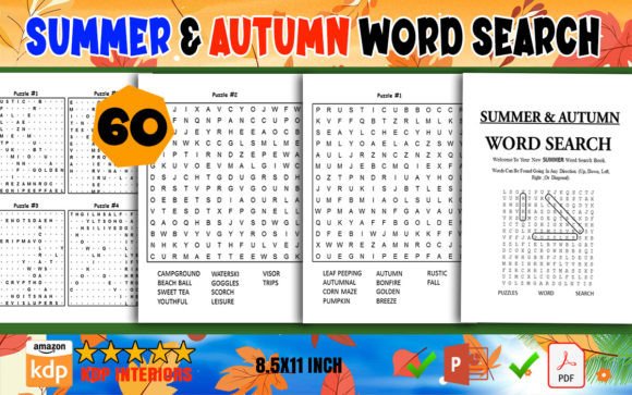 Summer Autumn Word Search – KDP